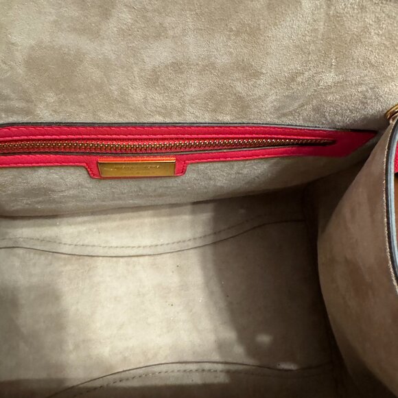 Michael Kors Collection Large Bancroft Satchel Hot Pink - Picture 4 of 7